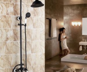 Allora Oil Rubbed Bronze Bathroom Shower Set