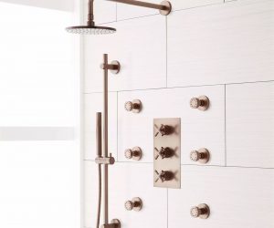 Perlude Oil Rubbed Bronze – Round Shower Head Shower System with 6 Body Shower Jets