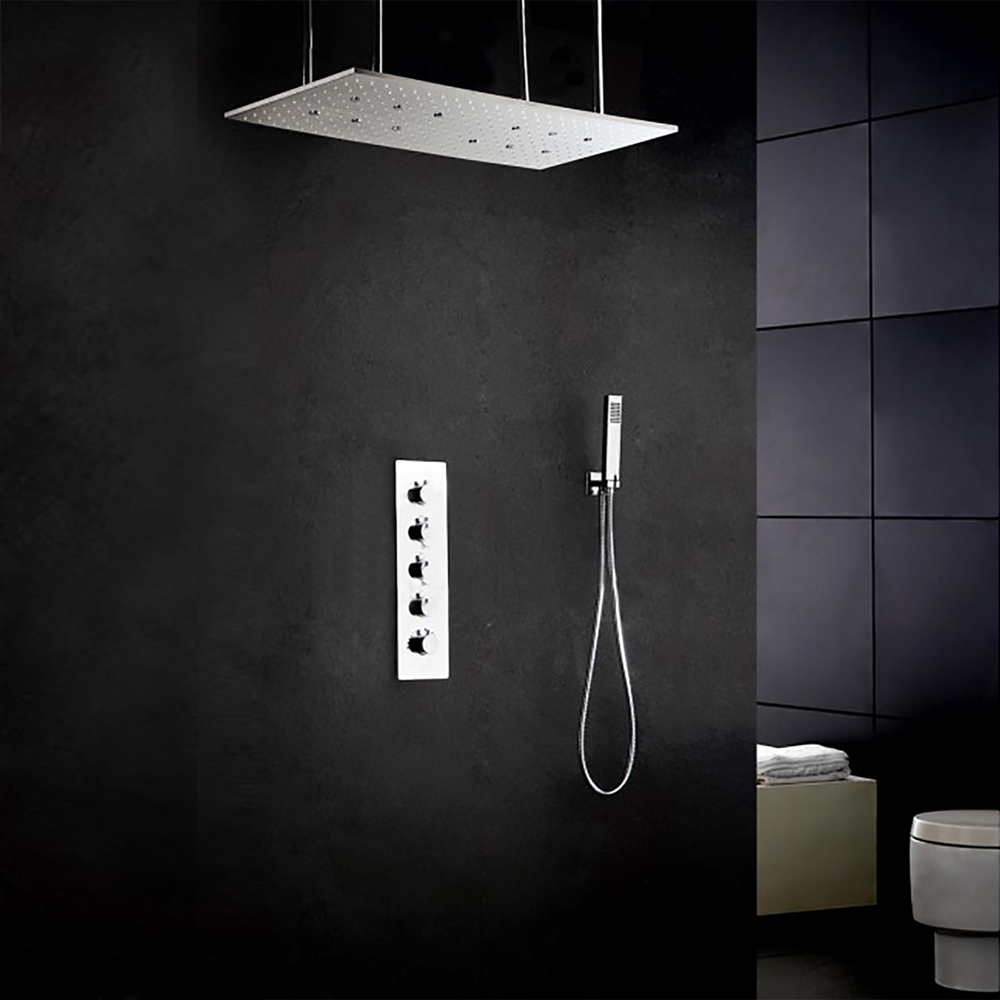 Verona Temperature Controlled LED Shower System, All in One Installation Manuals