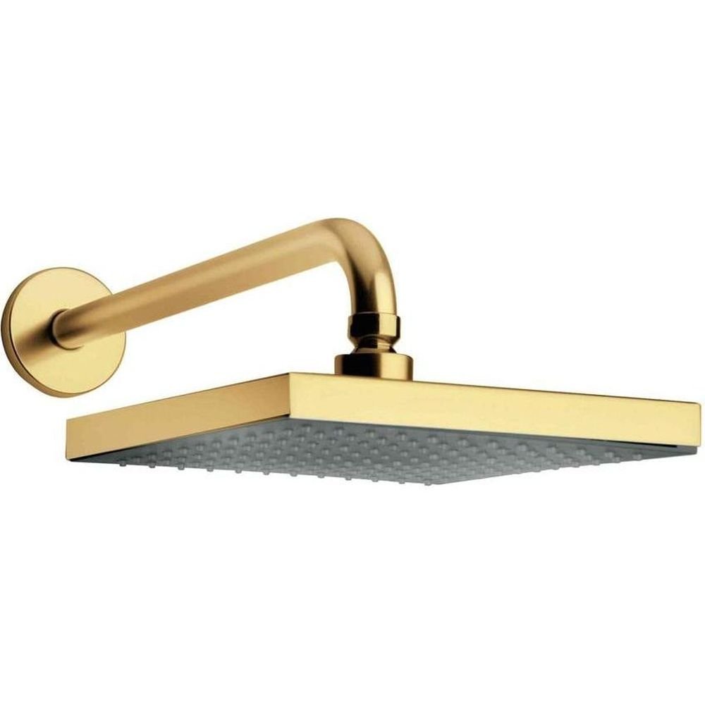 Gold Plated Roman Square Rain Shower Head, All in One Installation Manuals