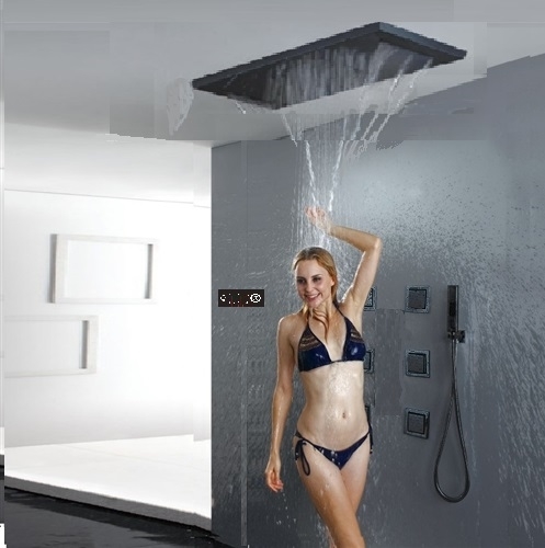 Lima Multi Color Water Powered Led Shower with Adjustable Body Jets and Digital Mixer, All in One Installation Manuals