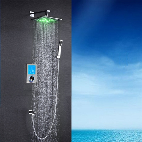 Fontana Flavia Digital Color Changing LED Rainfall Shower Set, All in One Installation Manuals
