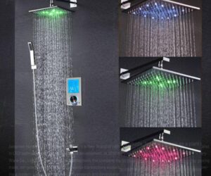 Fontana Flavia Digital Color Changing LED Rainfall Shower Set
