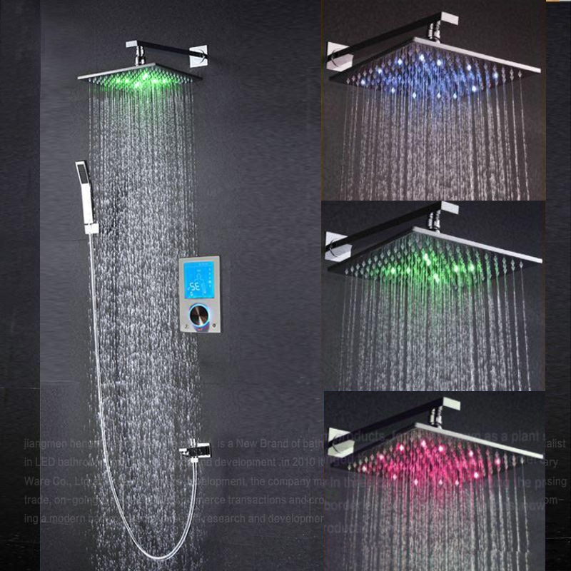 Fontana Flavia Digital Color Changing LED Rainfall Shower Set, All in One Installation Manuals