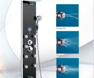 Fontana Platinum Massage Shower Panel System with Full Body Shower Jets-R1103