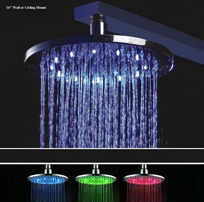 Fontana 16″ Round Multi Color LED Rain Shower Head, All in One Installation Manuals