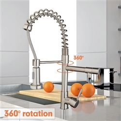Vienna Single Handle Pull Down Kitchen Faucet with 360 Degree Rotation, All in One Installation Manuals