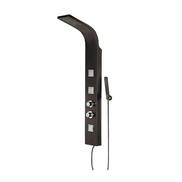 Belem Dark Oil Rubbed Bronze Finish Shower panel, All in One Installation Manuals