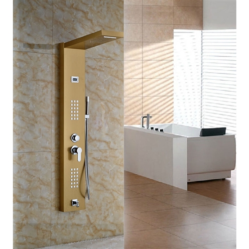 Limar Gold Polish Shower Panel, All in One Installation Manuals