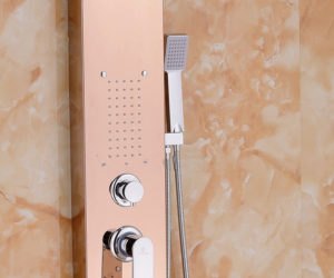 Aubonne Luxury Rose Gold Wall Mounted Bathroom Shower Set