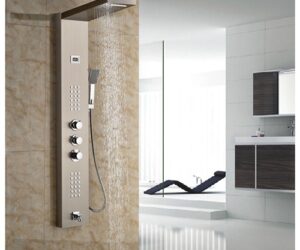 Trio Thermostatic Brushed Nickel Shower Panel