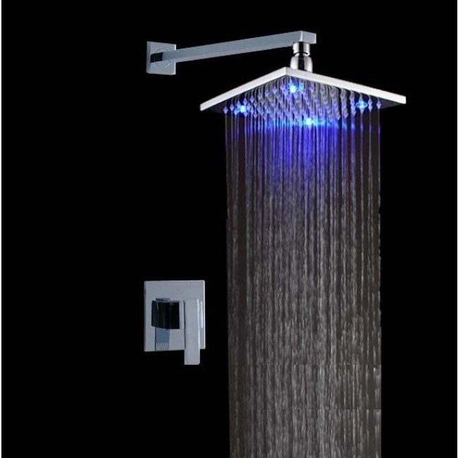 10 Inch LED Lighted Rainfall Shower Head, All in One Installation Manuals