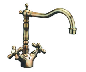 Monro Dual Handle Antique Brass Faucet