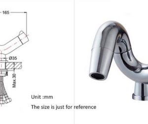 Sestos Deck Mounted Bathroom Sink Faucet