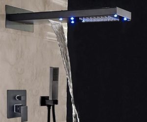 Fontana Rainfall LED Color Changes Shower Faucet Single Handle Oil Rubbed Bronze Shower