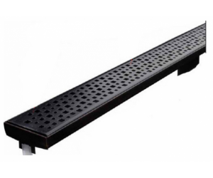 New Oil Rubbed Bronze Linear Shower Drain Flag Design Flange Body