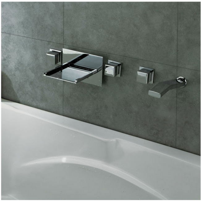 Bathroom Bathtub Bath-tub LED Waterfall Faucet with Handshower, All in One Installation Manuals