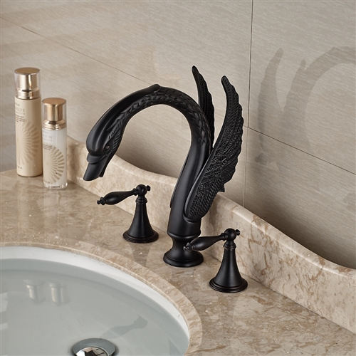 Fontana Oil Rubbed Bronze Dual Handle Swan Faucet, All in One Installation Manuals
