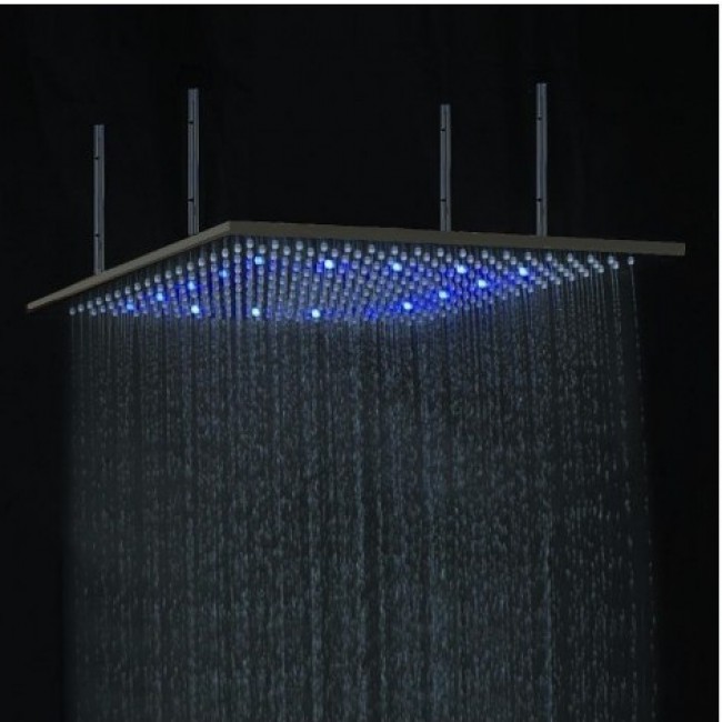 Fontana Color Changing LED Rain Shower Head (Solid Brass) with Built in Mixer, All in One Installation Manuals