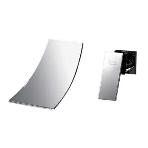 Contemporary Wall Mounted Waterfall Bathtub Shower Faucet Chrome Shower Mixer Tap, All in One Installation Manuals