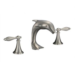 Genoa Dolphin Shaped Dual Handle Bathroom Sink Faucet