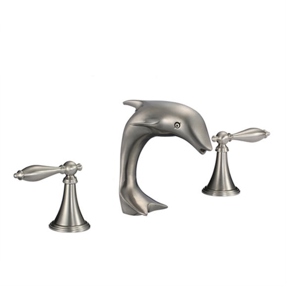 Genoa Dolphin Shaped Dual Handle Bathroom Sink Faucet, All in One Installation Manuals