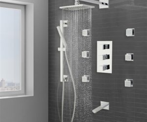 Onassis Thermostatic Tub & Shower System – 6 Body Jets