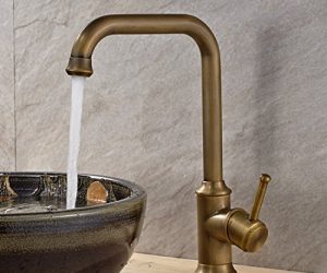 Mayabeque Antique Brass Single Handle Bathroom Sink Faucet