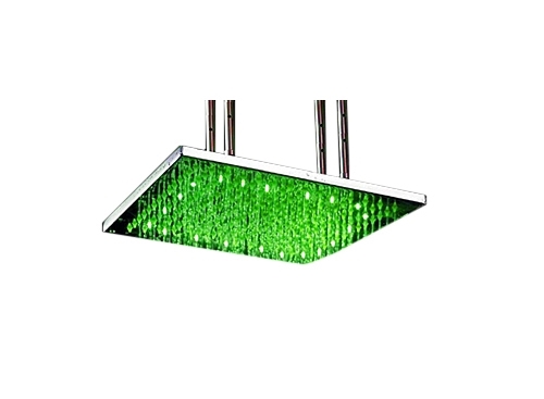 Juno 40″ Brushed Stainless Steel Square Ceiling Mount Large LED Shower Head, All in One Installation Manuals