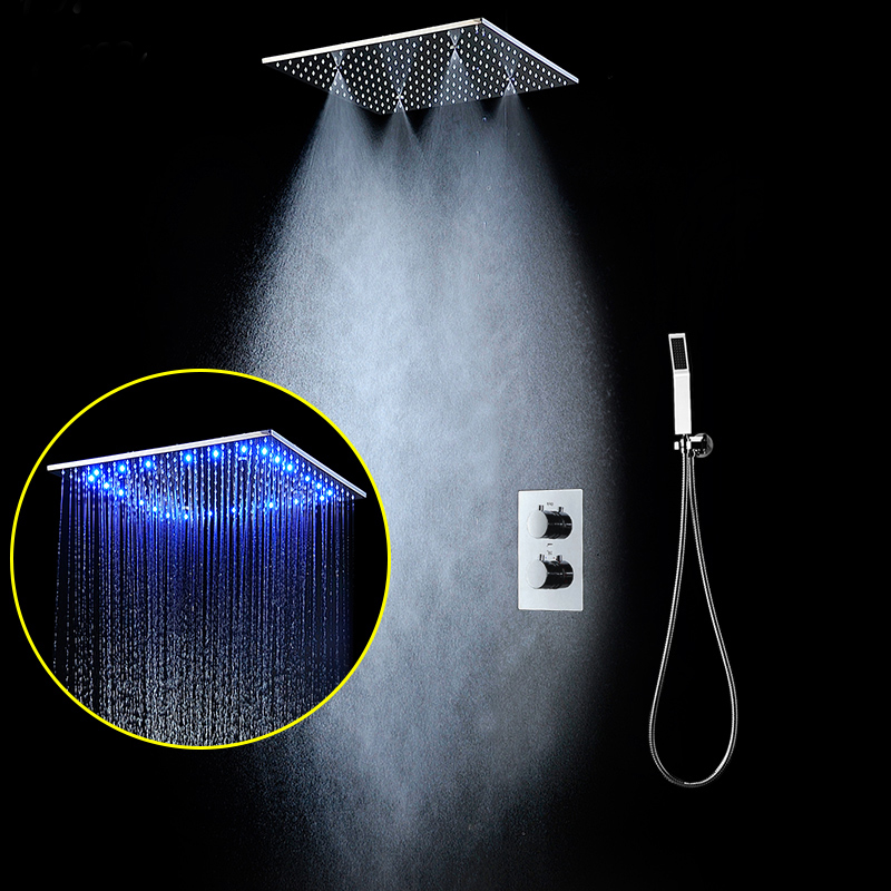 Valencia Thermostatic LED Shower System with Hand Held Shower, All in One Installation Manuals