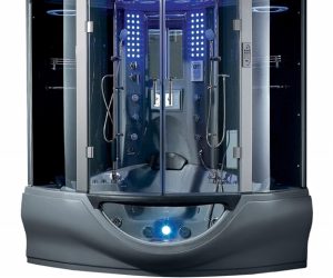 Seville Grey Steam Sauna With Jetted Jacuzzi Whirlpool Massage