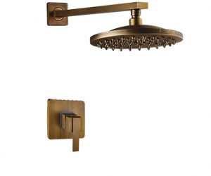 BathSelect Ancient Round Antique Brass 8” Rainfall Wall Shower Head