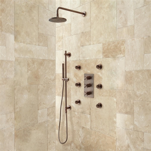 Fontana Lima Wall Mount Rainfall Shower System, All in One Installation Manuals