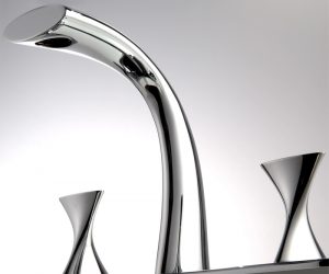 Bravat Chrome Finish Dual Handle Bathroom Sink Faucet