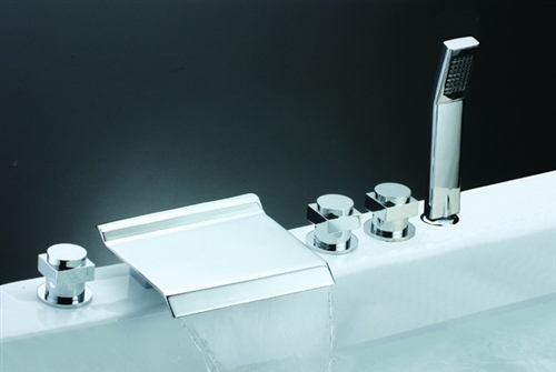 Chrome Widespread Waterfall Mixer BSY-8003, All in One Installation Manuals