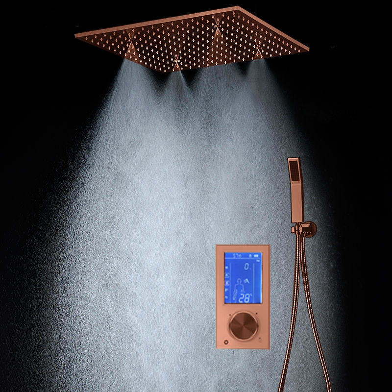 Fontana Light Oil Rubbed Bronze 3-Way Digital Shower 20″ LED Rainfall and Mist, All in One Installation Manuals