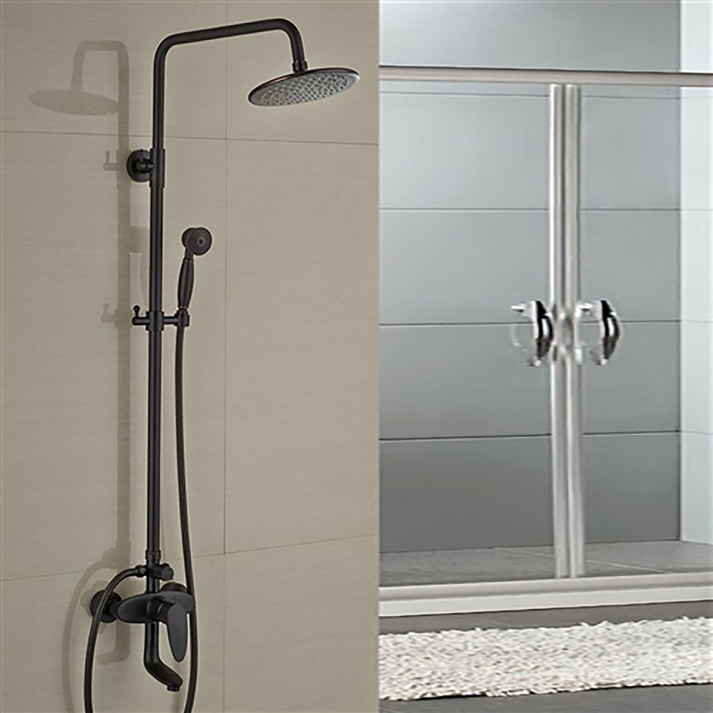 Fontana Milo Round Style Oil Rubbed Bronze Shower Faucet Set W/ Hand Shower Sprayer, All in One Installation Manuals