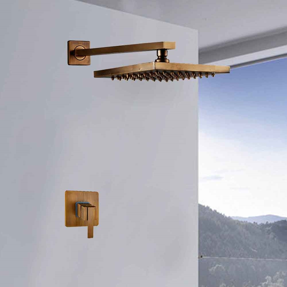 Fontana Rivera LED Rain Shower Head with Copper Finish, All in One Installation Manuals