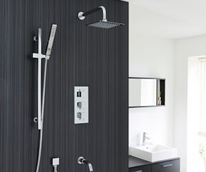 Juno Thermostatic 8, 10, 12, 16, 20, 24″ Square Rain Shower System Set – Rain Shower Head