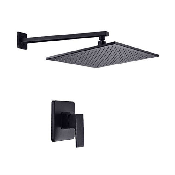 Oil Rubbed Bronze Finish 16″ Single Handle Square Showerhead, All in One Installation Manuals