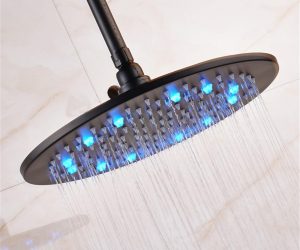 Fontana 16″ Oil Rubbed Bronze Round LED Rainfall Showerhead